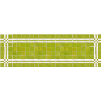 Mosaic House Moroccan tile Custom Bravo Panel 5-26 A Lime Green Polar White  zellige, mosaic, zellij, field, pattern, glaze, simple, classic 
